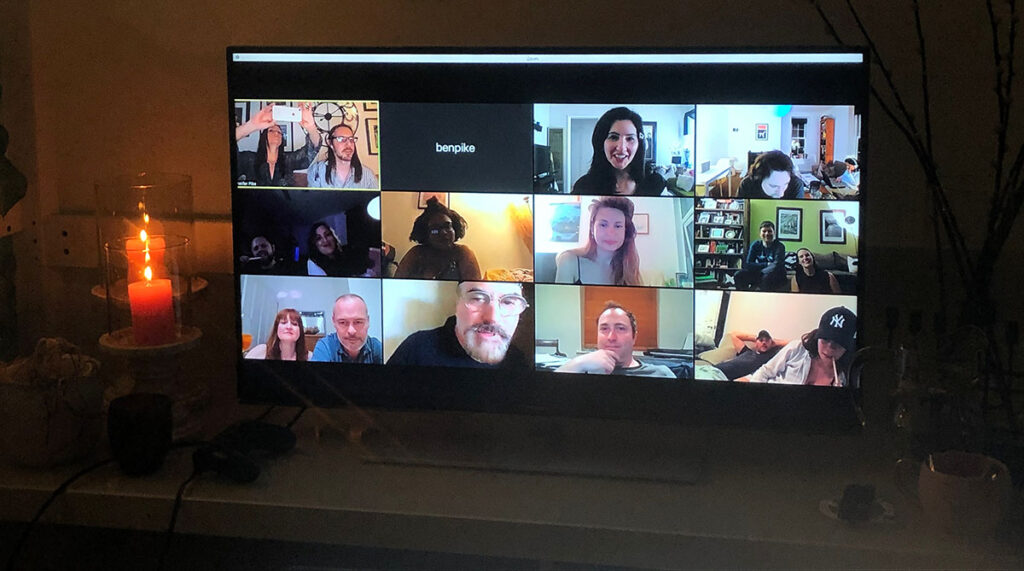 Video chat during the lockdown.